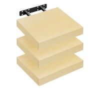 WOLTU Estantería Flotantes Baldas 25cm, Juego de 3 Estante para Pared de Tablero de Madera RG9365kei-3