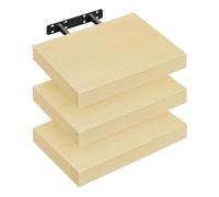 WOLTU Estantería Flotantes Baldas 30cm, Juego de 3 Estante para Pared de Tablero de Madera RG9371kei-3