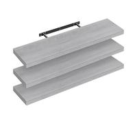 WOLTU Estantería Flotantes Baldas 90cm, Juego de 3 Estante para Pared de Tablero de Madera RG9370kei-3