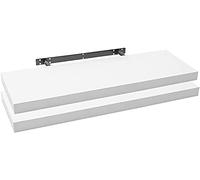 WOLTU Estanteria Pared, Estante Flotante, Juego de 2 Estante Pared de Madera de MDF, para salón, Cocina, Pasillo, Blanco, RG9317ws-2