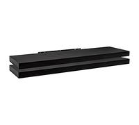 WOLTU Estanteria Pared Flotante, Juego de 2 Estante de Madera de MDF, para Salón, Cocina, Pasillo, Negro RG9315sz-2