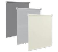WOLTU Estor Enrollable para Exterior, Estor Toldo Vertical Persiana Enrollable para Balcón Ventana Jardín, Estor de Privacidad Térmica Opaca Anti UV, 140x240 cm Beige