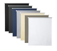 WOLTU Estor Opaco sin Taladrar, Persiana Enrollable, 110 x 210 cm, Estores Enrollables Blackout Termicos, con Cadena, para Puertas y Ventanas, Protección Privacidad, Blanco