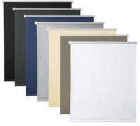WOLTU Estor Opaco sin Taladrar, Persiana Enrollable, 80 x 150 cm, Estores Enrollables Blackout Termicos, con Cadena, para Puertas y Ventanas, Protección Privacidad, Blanco