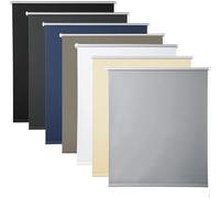 WOLTU Estor Opaco sin Taladrar, Persiana Enrollable, 85 x 120 cm, Estores Enrollables Blackout Termicos, con Cadena, para Puertas y Ventanas, Protección Privacidad, Gris