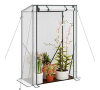 WOLTU Invernadero Jardín Tipi, Puerta Enrollable, 100x50x150cm, Blanco | PE Impermeable; Anti-Desgarro; Tomates; Terraza; Jardín Trasero