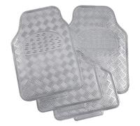 WOLTU Juego Alfombrillas para Coche Universales PVC Alfombra para Moqueta para Vehículo, Antiparaslizantes 4 Piezas，Antracita