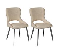 WOLTU Juego de 2 sillas de Comedor,Chenilla,Caqui