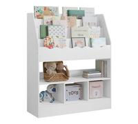 WOLTU Libreria Infantil Blanca, Estanteria de Almacenaje para Niños, Estanteria Libros Infantil de 4 Niveles, para Jardin de Infancia y Habitacion de Niños, 83x100x30 cm