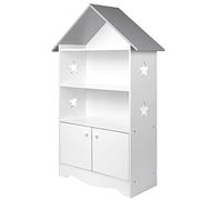 WOLTU Librería Infantil para Niños con 3 Estanterías Abiertos, Librero Organizador Multiusos, Estante para Dormitorio Blanca