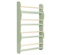 WOLTU Librería Infantil Pared, Estantería Infantil de 4 Niveles, Estanteria Montessori de Libros, Organizador de Libros y Juguetes, Madera, Verde, 60x98x14,5 cm, KR017gn