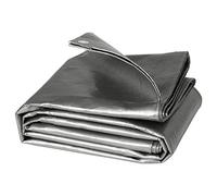 WOLTU Lona de Protección con Ojales Anti-UV 280g/m² 3x4m Gris | 280g/m²; PE; anti-UV; resistente a la lluvia; con ojales; para barcos/auto/piscina
