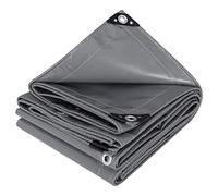 WOLTU Lona en PVC Impermeable Ultra Resistente con Ojales 3x6m Gris Oscuro | 500g/m²; PVC; ultra resistente; con ojales; multiusos; para barcos/madera/piscina/auto