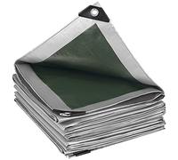 WOLTU Lona Impermeable Reforzada con Ojales 3x5m Gris-Verde | 180g/m²; PE; con ojales; reforzada; multiusos; para barcos/madera/piscina/auto