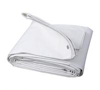 WOLTU Lona Impermeable Reforzada con Ojales 6x8m Blanco | 180g/m²; PE; con ojales; reforzada; multiusos; para barcos/madera/piscina/auto
