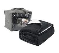 WOLTU Manta con Peso de 9 kg, Manta Pesada para Adultos, Manta Sofa Invierno 150x200 cm, Manta Cama Suave de Franela, Antracita