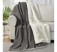 WOLTU Manta De Vellón Acogedora, Gris, 220x240 cm | Suave y cálida, ideal para sofá, se puede usar como funda y colcha de cama, muy cómoda