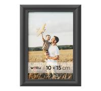 WOLTU Marcos de Fotos 10x15cm, Originales de Madera Marcos para Fotos Mesa Pared Marcos Moderno de Estilo Marcos Vintage para Gift, Regalo, Cumpleaños, Fiestas Negro