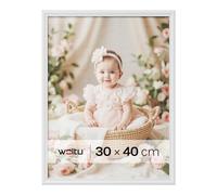 WOLTU Marcos de Fotos 30x40cm, Originales de Madera Marcos para Fotos Mesa Pared Marcos Moderno de Estilo Marcos Vintage para Gift, Regalo, Cumpleaños, Fiestas Blanco