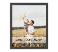 WOLTU Marcos de Fotos de Madera Maciza 20x25cm, Marcos de Foto para Pared o Mesa, Marco de Póster en Vertical y Horizontal para Decoracion, Negro