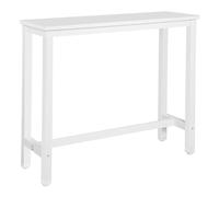 WOLTU Mesa de Bar de Bistro de Comedor con Estructura de Metal, 120x40x100cm (WxDxH) Blanco