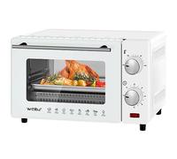 WOLTU Mini Horno Electrico 10 L, 650 W, Horno Pequeño Sobremesa, Mini Horno Tostador 100-230℃, Temporizador 0-60 Min, Blanco, BF14ws