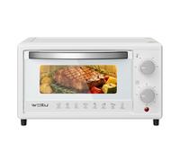 WOLTU Mini Horno Electrico 10 L, 800 W, Horno Pequeño Sobremesa, Mini Horno Tostador 100-230℃, Temporizador 0-60 Min, Blanco, BF14ws