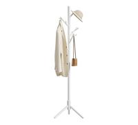 WOLTU Perchero de Pie, en Forma Árbol, Altura Ajustable de 3 Niveles, Perchero de Madera con 13 Ganchos, Ideal para Recibidor Vestidor Dormitorio Salon Estudio, 48x42x175 cm, Blanco