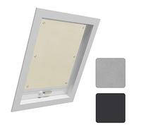 WOLTU Persiana Enrollable Ventana de Techo sin Taladrar, Cortina de Oscurecimiento Opaca, Protección Solar, Protección térmica, Beige 60x93 cm