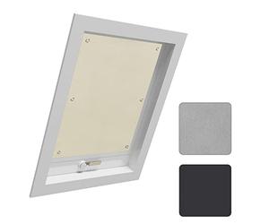 WOLTU Persiana Enrollable Ventana de Techo sin Taladrar, Cortina de Oscurecimiento Opaca, Protección Solar, Protección térmica, Beige 116x120 cm