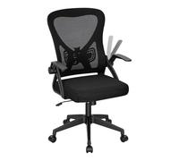 WOLTU Silla de Oficina Ergonómica, Silla de Escritorio, Negro | Soporte Lumbar y Ruedas, Función Oscilante y Giratoria de 360°, Altura y Reposabrazos Ajustable, para Estudio u Oficina