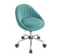 WOLTU Silla Escritorio, Silla tocador, Terciopelo, Turquesa