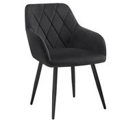 WOLTU Sillas de Comedor,Terciopelo,Negro