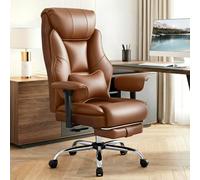 WOLTU Sillón Ejecutivo Ergonómica, Silla Oficina, Asiento PU, Marrón