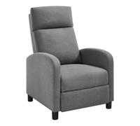 WOLTU Sillón Reclinable, Sofá Individual, Respaldo Inclinable, Reposapiés Elevable, Butaca Reclinable, Sillon Relax de Lectura, Salón y Dormitorio, Lino, Gris Oscuro, SKS58dgr