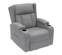 WOLTU Sillón Relax Reclinable, Giratorio 360°, Lino Sintético, Gris