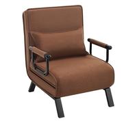 WOLTU Sofá Cama Sillón Reclinable Respaldo Ajustable 184x60cm Marrón