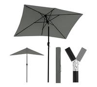 WOLTU Sombrilla de Jardín, Parasol de Terraza, Inclinable con Manivela, Protección Solar UV 50+, 206x135cm, Sombrilla Grande para Playa Patio Balcón Piscina, con Bolsa de Transporte