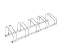 WOLTU Soporte para Aparcar 5 Bicicletas, Aparcamiento para Bicis, Fácil Montaje en Suelo y Pared, Uso Interior y Exterior, Garaje y Jardín, Hierro Galvanizado Antioxidación