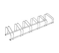 WOLTU Soporte para Aparcar 6 Bicicletas, Aparcamiento para Bicis, Fácil Montaje en Suelo y Pared, Uso Interior y Exterior, Garaje y Jardín, Hierro Galvanizado Antioxidación