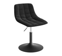 WOLTU Taburete Tocador con Respaldo, Terciopelo, Negro