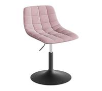 WOLTU Taburete Tocador con Respaldo, Terciopelo, Rosa