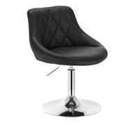 WOLTU Taburetes Altos Cocina con Respaldo Cuero Sintetico Regulables en Altura Taburete Giratorio Peluquería Sillas Bar Taburete de Escritorio, Altura del Asiento 42-58 cm, Negro, BH241sz-1