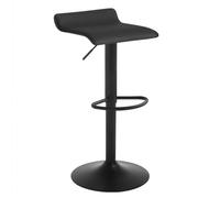 WOLTU Taburetes Altos de Cocina Giratorios, Asiento PVC, Negro | con Reposapiés, Altura Ajustable, para Comedor, Salón y Cafetería