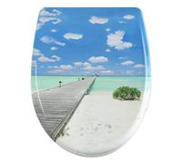 WOLTU Tapa de inodoro ovalada con dispositivo de descenso automático, cierre suave, bisagras y sistema de liberación rápida para fácil limpieza