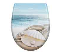 WOLTU Tapa de WC Tapa de Inodoro Asiento de Inodoro Bisagra de Cierre Suave Instalar Rápida