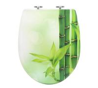 WOLTU Tapa de WC Tapa de Inodoro Asiento de Inodoro Bisagra de Cierre Suave Instalar Rápida Antibacteriano Forma de O