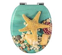 WOLTU Tapa de WC Tapa de Inodoro Asiento de Inodoro Bisagra de Cierre Suave Instalar Rápida Antibacteriano