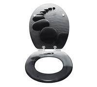 WOLTU Tapa de WC Tapa de Inodoro Asiento de Inodoro Bisagra de Cierre Suave Instalar Rápida Antibacteriano