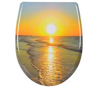 WOLTU Tapa WC con Cierre Lento y Liberación Rapida, Asiento Inodoro de Forma O Termoplástico, Montaje Superior o Inferior, con Bisagras Ajustables entre 10-18,5 cm, 2545